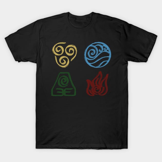 Element Benders T-Shirt by BecksArtStuff